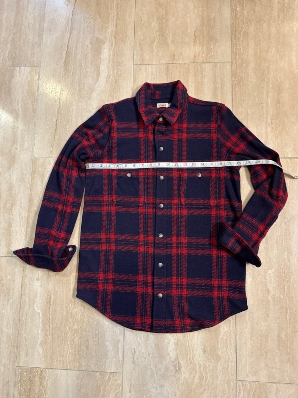 Faherty Legend Sweater Shirt, Arlington Plaid, XS RARE! - Picture 6 of 9